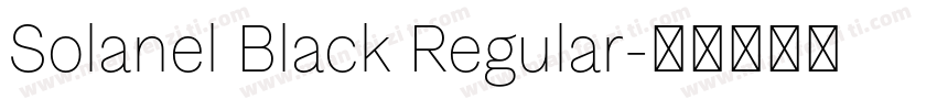 Solanel Black Regular字体转换